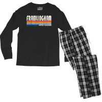 Retro Vintage 70s 80s Style Framlingham, United Kingdom Men's Long Sleeve Pajama Set | Artistshot