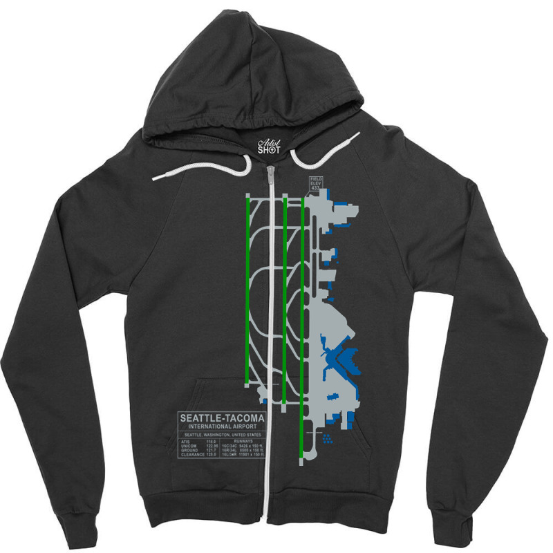 Trending Sea Seatac Seattle Airport Art Zipper Hoodie by seifertmurryq3jmxs | Artistshot