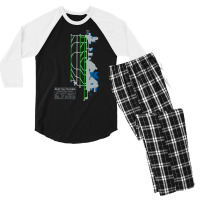 Trending Sea Seatac Seattle Airport Art Men's 3/4 Sleeve Pajama Set | Artistshot