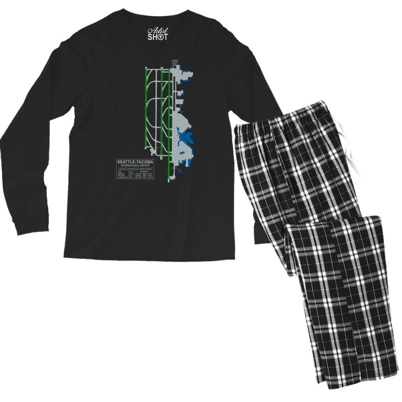 Trending Sea Seatac Seattle Airport Art Men's Long Sleeve Pajama Set by seifertmurryq3jmxs | Artistshot