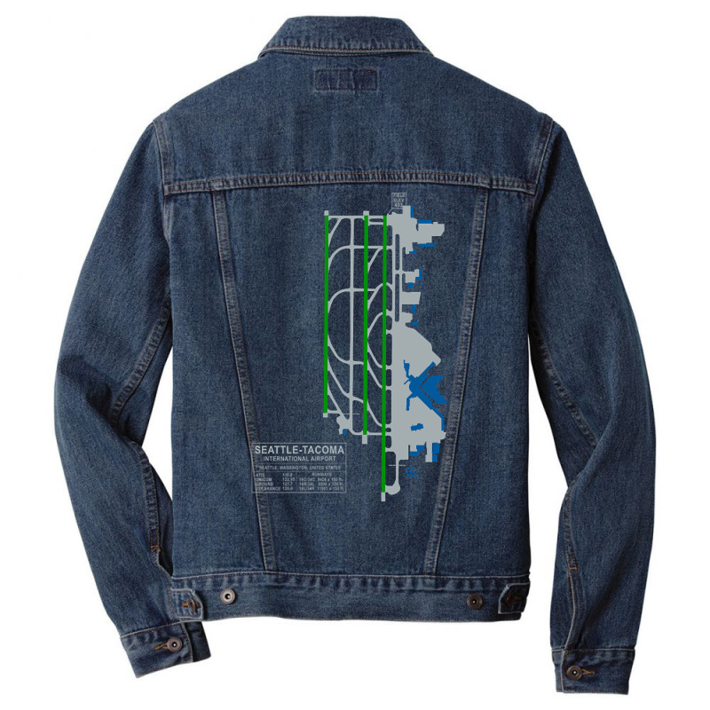 Trending Sea Seatac Seattle Airport Art Men Denim Jacket by seifertmurryq3jmxs | Artistshot