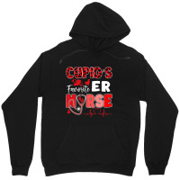 Cupid S Favorite Er Nurse Medical Valentine Day Nursing Unisex Hoodie | Artistshot