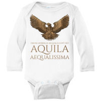 Womens Ancient Rome Latin   The Eagle Is The Most Equal   Steampunk V Long Sleeve Baby Bodysuit | Artistshot