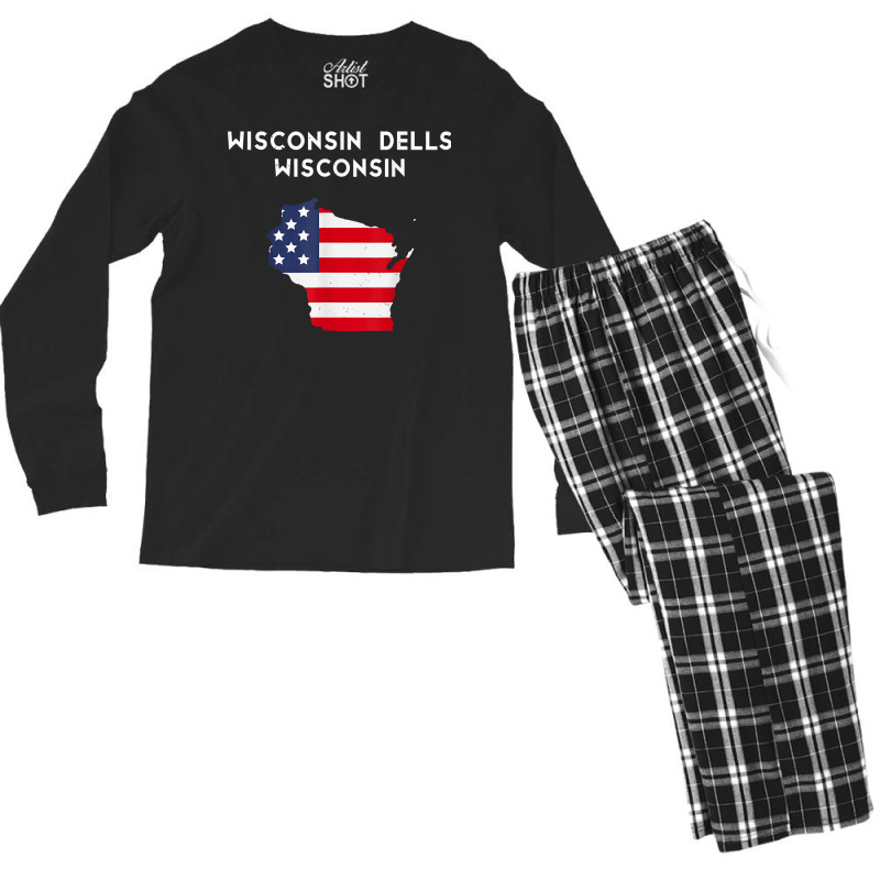 Wisconsin Dells Wisconsin Usa State America Travel Wisconsin T Shirt Men's Long Sleeve Pajama Set | Artistshot