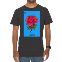 Womens Mexican Lottery La Rosa Rose Game Of Mexico Latino Design Vneck Vintage T-shirt | Artistshot