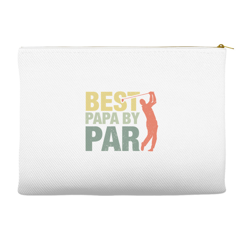 Funny Best Papa By Par Father S Day Golf  Gift Grandpa Accessory Pouches | Artistshot