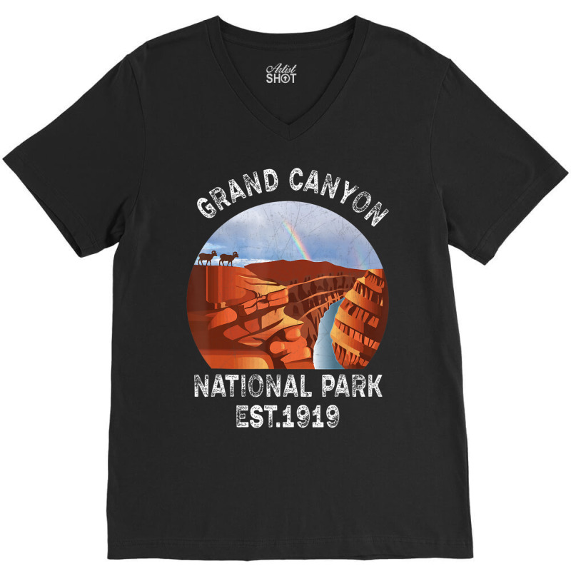 Grand Canyon National Park Arizona Vintage Retro 70s 80 V-neck Tee | Artistshot