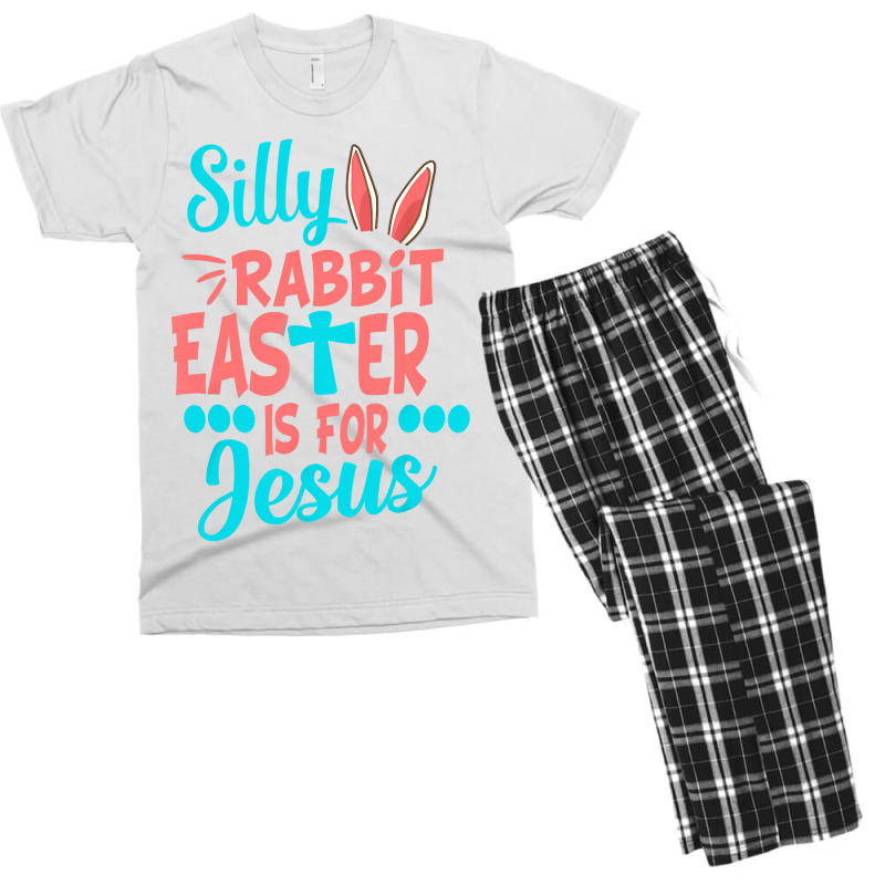 Christians Cute Silly Rabbit Easter Is For Jesus Men's T-shirt Pajama Set | Artistshot