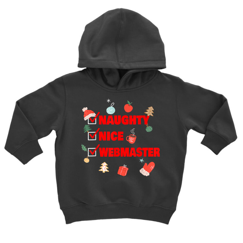 Naughty Nice Webmaster Funny Webmaster Christmas T Shirt Toddler Hoodie | Artistshot