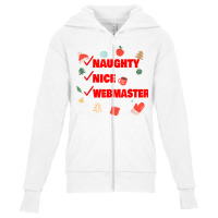 Naughty Nice Webmaster Funny Webmaster Christmas T Shirt Youth Zipper Hoodie | Artistshot