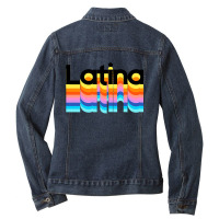 Womens Womens Latina Latinx Colorful Trendy 2019 Gift Ladies Denim Jacket | Artistshot