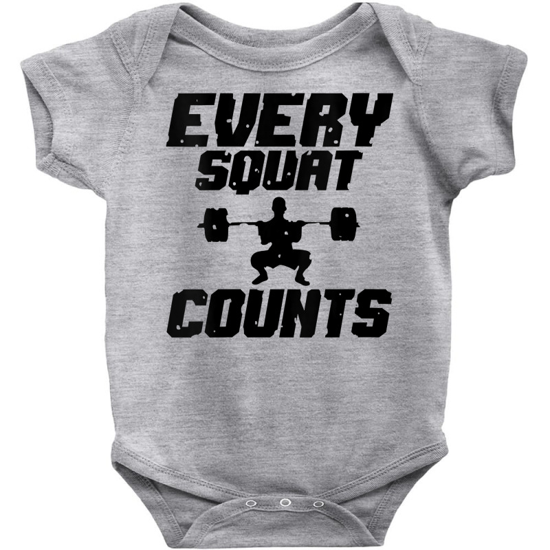 Womens Every Squat Counts Workout Weightlifting Gym Apparel V Neck T S Baby Bodysuit by meritzjla | Artistshot