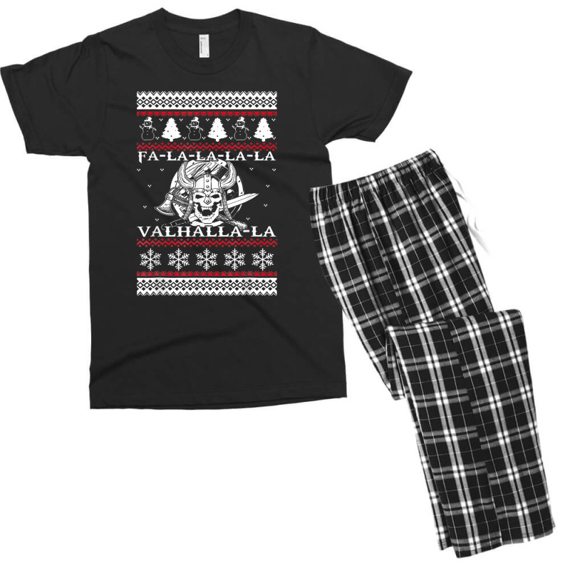 Fa-la-la-la-la Ugly Xmas Sweater Santa Hat Xmas 2022 Men's T-shirt Pajama Set | Artistshot