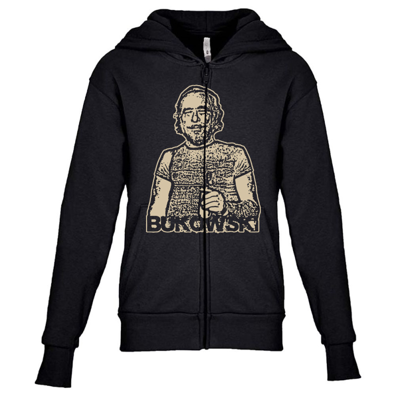 Vintage Charles Bukowski Youth Zipper Hoodie by Melissa Store | Artistshot