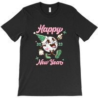 Happy Mirror Ball Happy New Year 2023 Retro Disco Holiday T-shirt | Artistshot