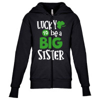 Cute Big Sister St Patricks Day Pregnancy Announcement Shirt Youth Zipper Hoodie | Artistshot