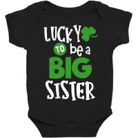 Cute Big Sister St Patricks Day Pregnancy Announcement Shirt Baby Bodysuit | Artistshot