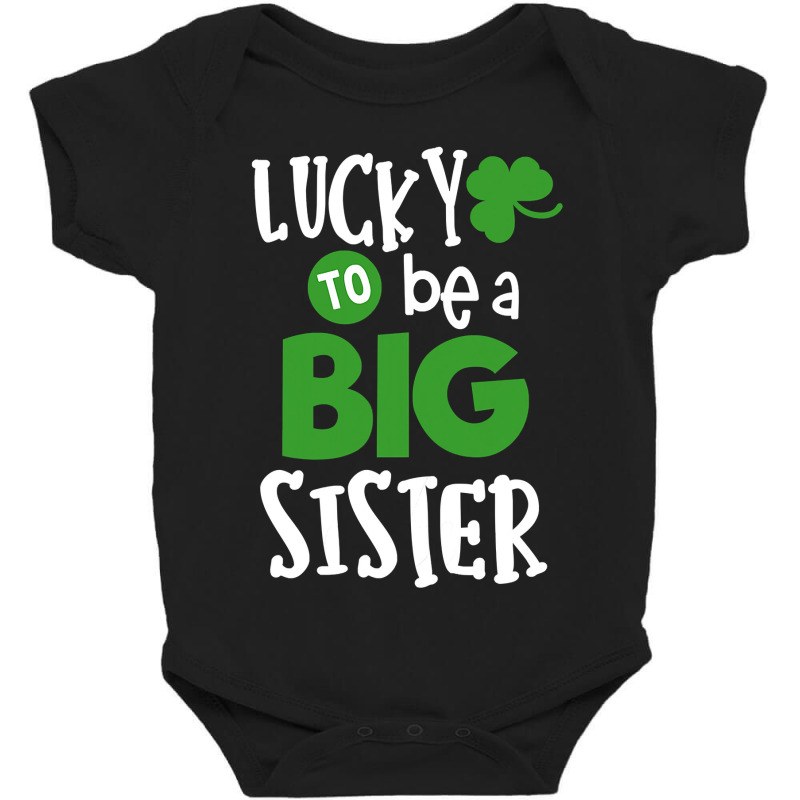 Cute Big Sister St Patricks Day Pregnancy Announcement Shirt Baby Bodysuit by Aliceartist | Artistshot