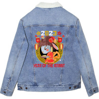 Year Of The Rabbit 2023 Chinese New Year 2023 Boy Girls Gift Unisex Sherpa-lined Denim Jacket | Artistshot