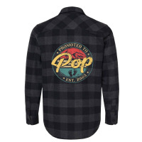 Mens Vintage New Grandpa Promoted To Pop 2023 Baby Announcement Flannel Shirt | Artistshot