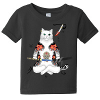 Japanese Samurai Cat Katana Ninja Yakuza Tattoo Baby Tee | Artistshot