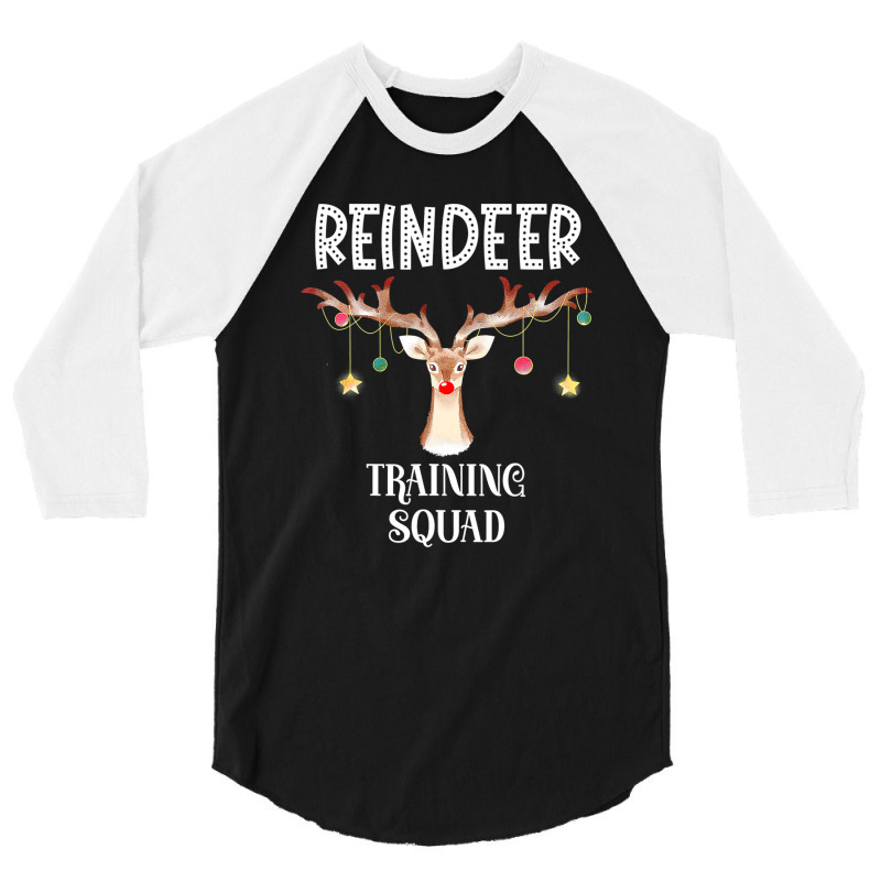 Reindeer Training Squad Funny Christmas Matching Family 3/4 Sleeve Shirt | Artistshot