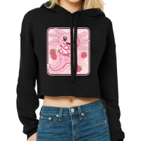 Japanese Strawberry Milk Shake Anime Pink Kawaii Aesthetic Axolotl Mat Cropped Hoodie | Artistshot