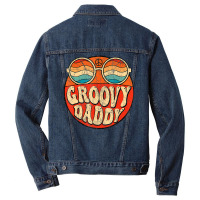 Groovy Daddy 70s Aesthetic Nostalgia 1970's Retro Dad Men Denim Jacket | Artistshot