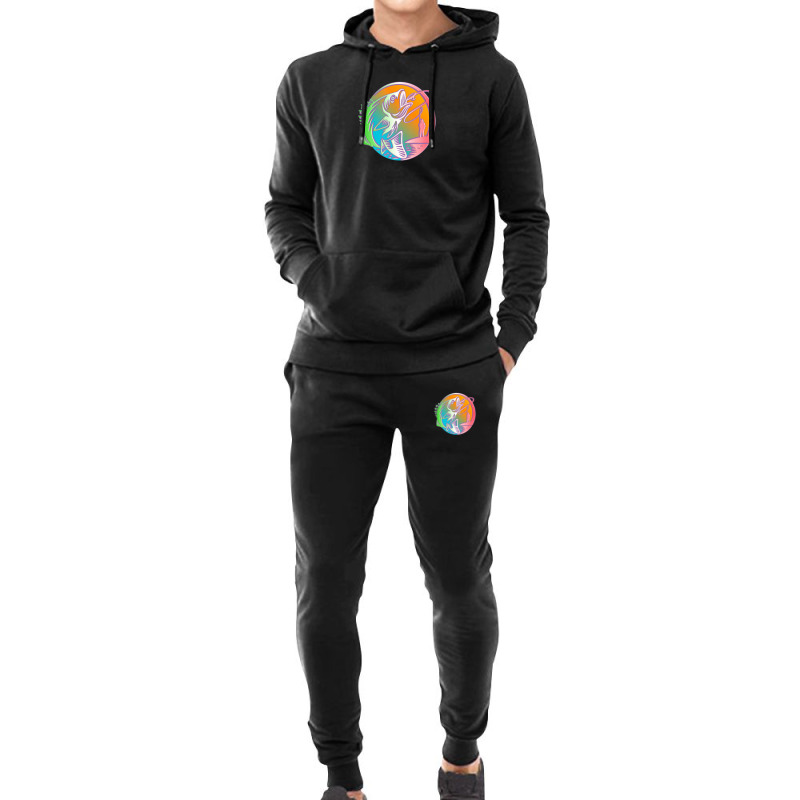 Funny Fishing Reel Cool Fish Fisherman Celebrate Xmas Hoodie & Jogger Set | Artistshot