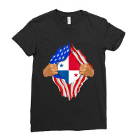 Trending Panamanian Blood Inside Me Panama Flag Gift Ladies Fitted T-shirt | Artistshot