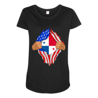 Trending Panamanian Blood Inside Me Panama Flag Gift Maternity Scoop Neck T-shirt | Artistshot