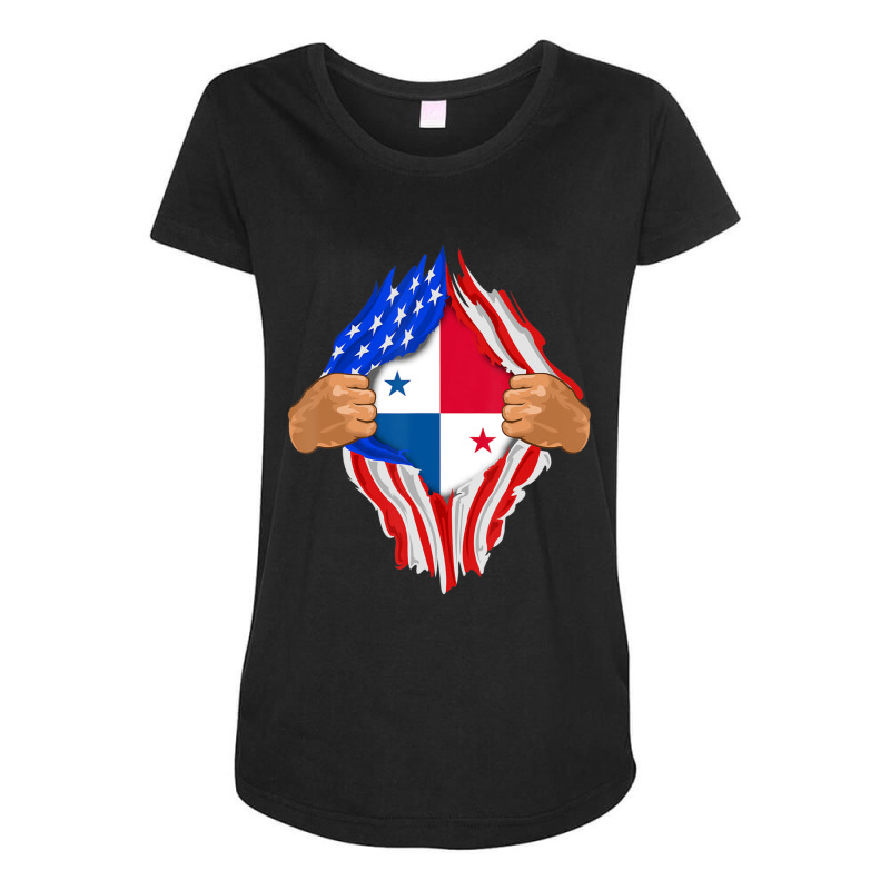 Trending Panamanian Blood Inside Me Panama Flag Gift Maternity Scoop Neck T-shirt by yumgaugeteuda | Artistshot