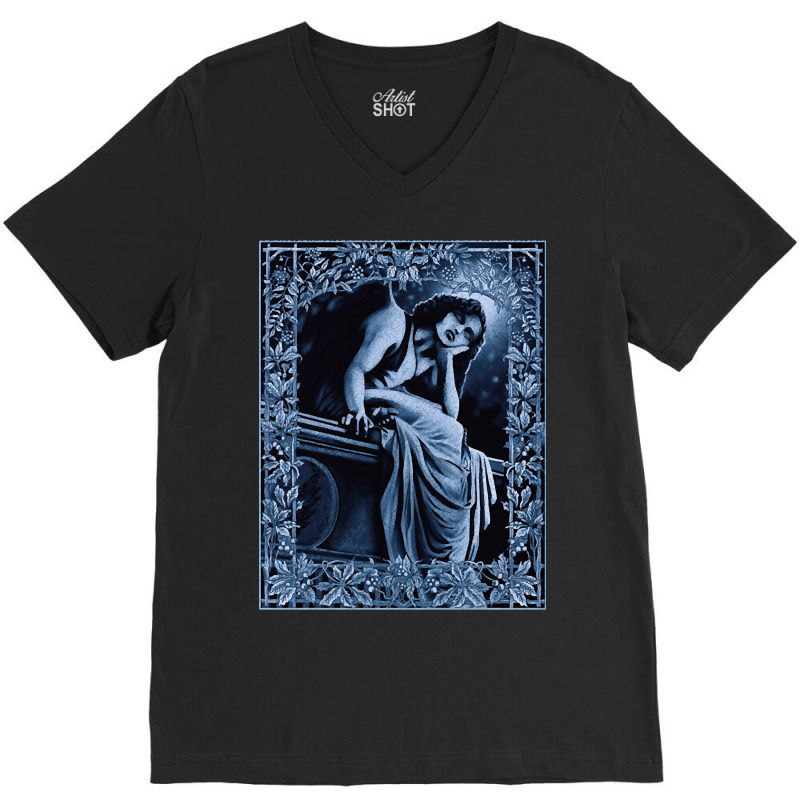 Indigo Angel V-neck Tee | Artistshot