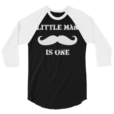 Little Man Mustache First 3/4 Sleeve Shirt Designed By Fanshirt