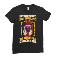 Introverted Chickens Funny Introvert Gift Ladies Fitted T-shirt | Artistshot