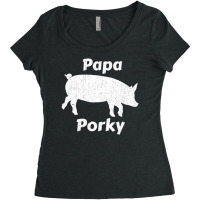 Trending Papa Porky Pig Daddy Father Hog Pork Women's Triblend Scoop T-shirt | Artistshot