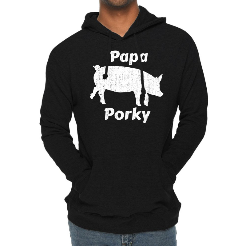 Trending Papa Porky Pig Daddy Father Hog Pork Lightweight Hoodie by yumgaugeteuda | Artistshot