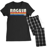 Retro Vintage 70s 80s Style Ragusa, Italy Women's Pajamas Set | Artistshot