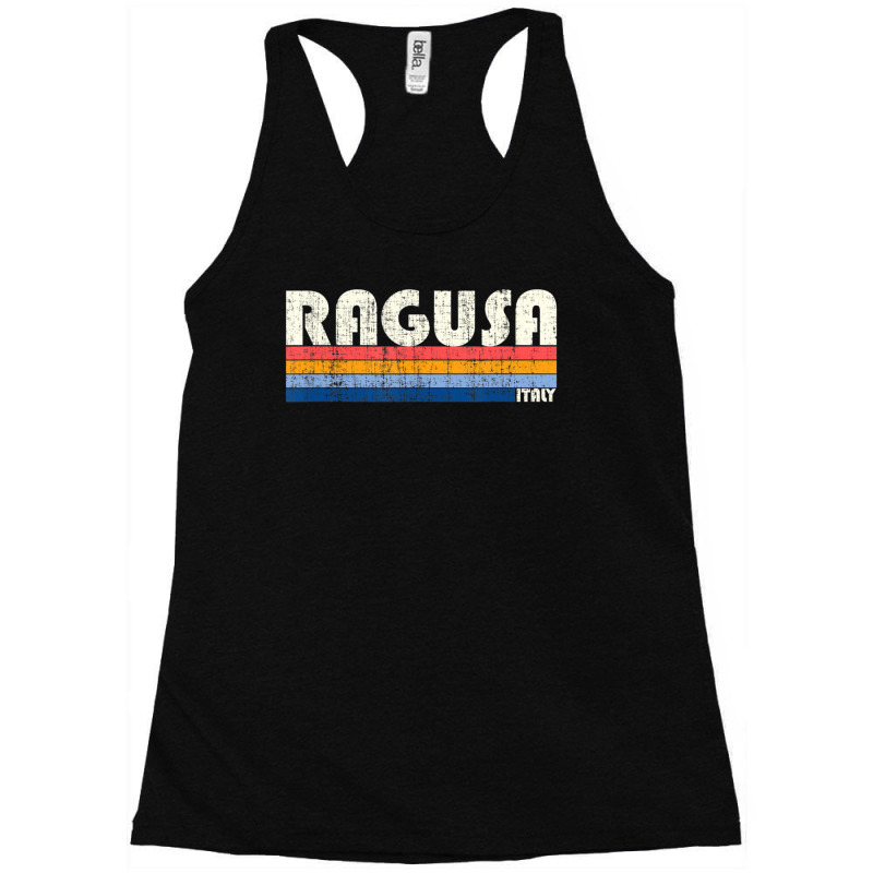 Retro Vintage 70s 80s Style Ragusa, Italy Racerback Tank by hongquangd | Artistshot