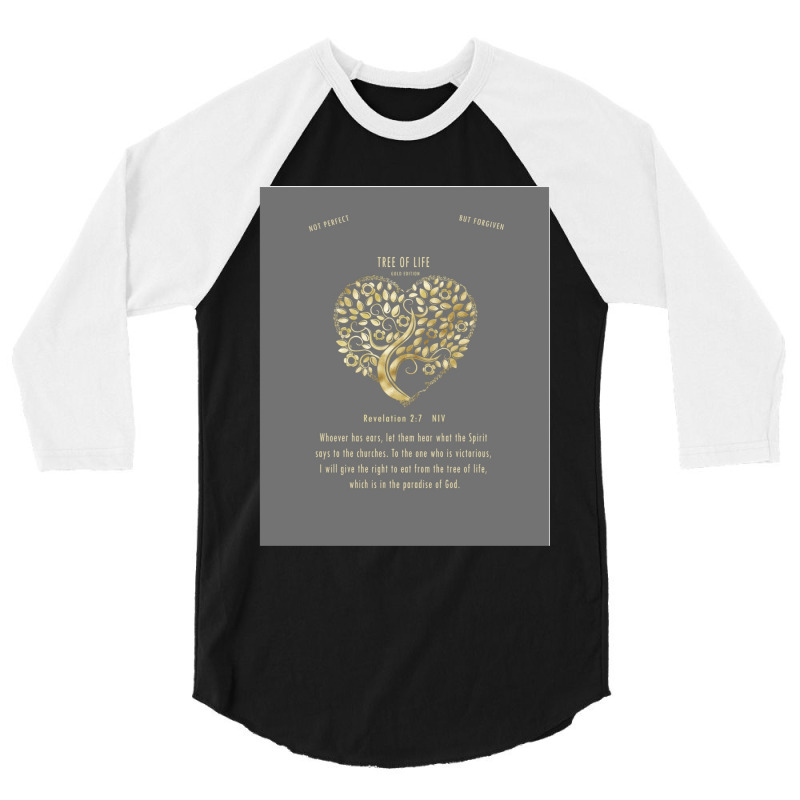 Christian Bible Verse Tree Of Life Revelation 27 2 3/4 Sleeve Shirt by KelliBrimner | Artistshot