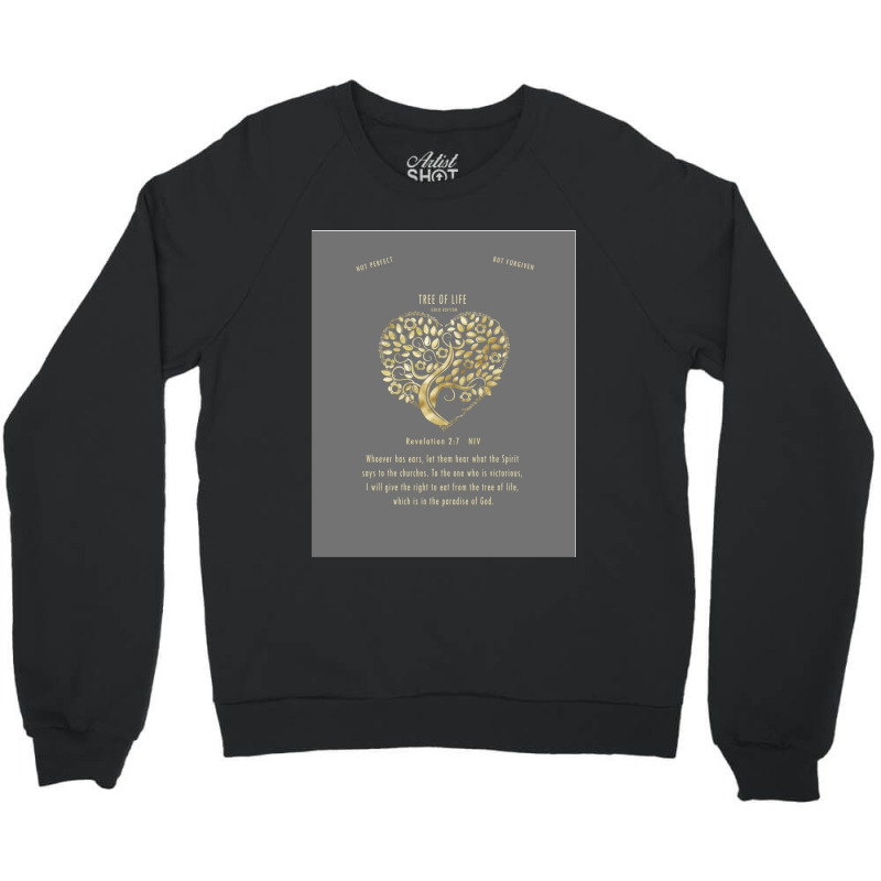 Christian Bible Verse Tree Of Life Revelation 27 2 Crewneck Sweatshirt by KelliBrimner | Artistshot