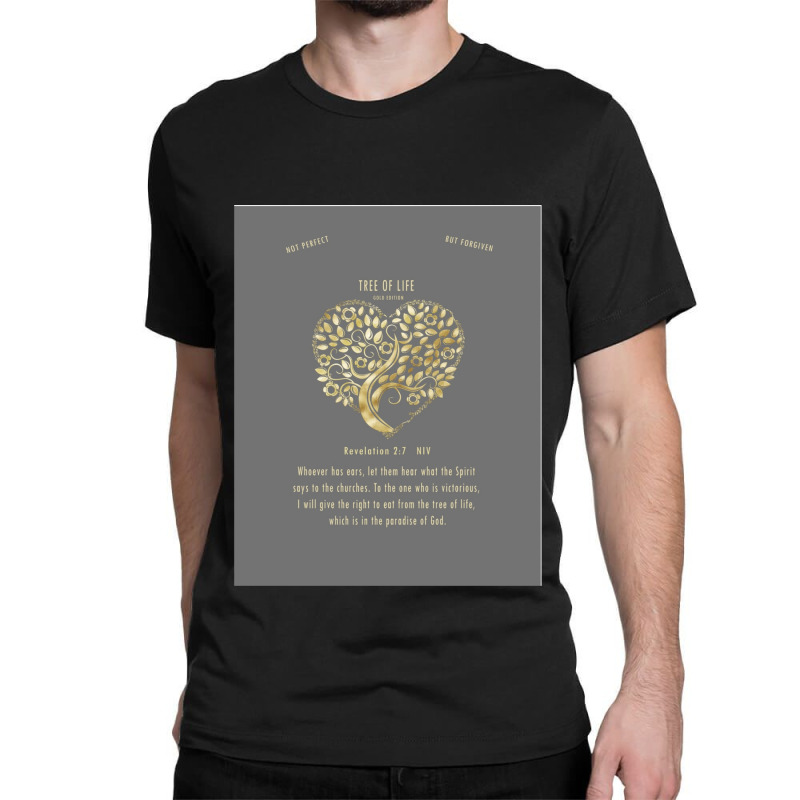 Christian Bible Verse Tree Of Life Revelation 27 2 Classic T-shirt by KelliBrimner | Artistshot