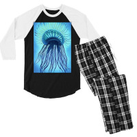 Jellyfish Artwork Marine Men's 3/4 Sleeve Pajama Set | Artistshot