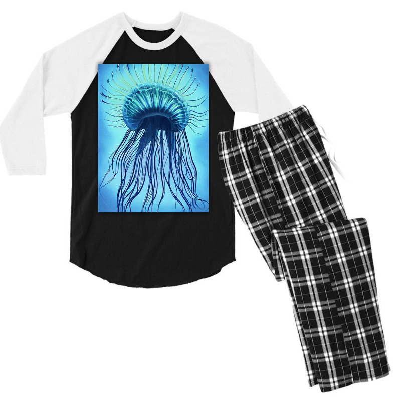 Jellyfish Artwork Marine Men's 3/4 Sleeve Pajama Set | Artistshot