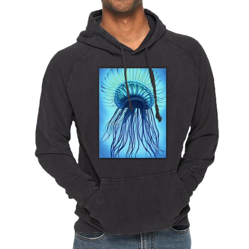 Jellyfish Artwork Marine Vintage Hoodie | Artistshot