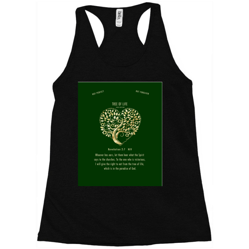 Christian Bible Verse Tree Of Life Revelation 27 3 Racerback Tank by KelliBrimner | Artistshot