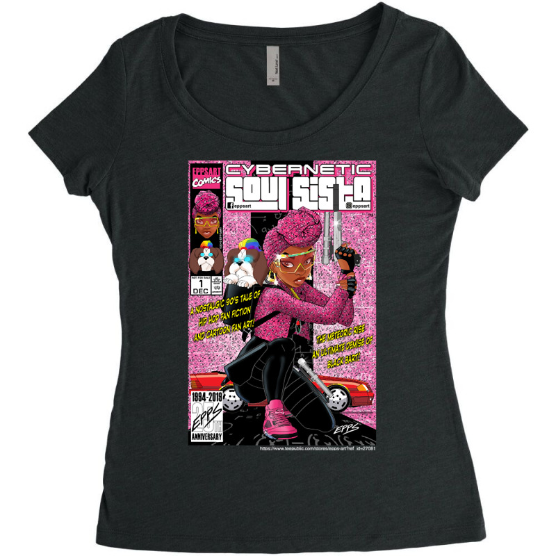 Cybernetic Soul Sista Pink Bandana Women's Triblend Scoop T-shirt by laurynvanhoose | Artistshot