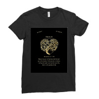 Christian Bible Verse Tree Of Life Revelation 27 6 Ladies Fitted T-shirt | Artistshot