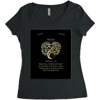 Christian Bible Verse Tree Of Life Revelation 27 6 Women's Triblend Scoop T-shirt | Artistshot