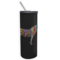 Trending Rainbow Zebra Striped Horse In Sunglasses Skinny Tumbler | Artistshot